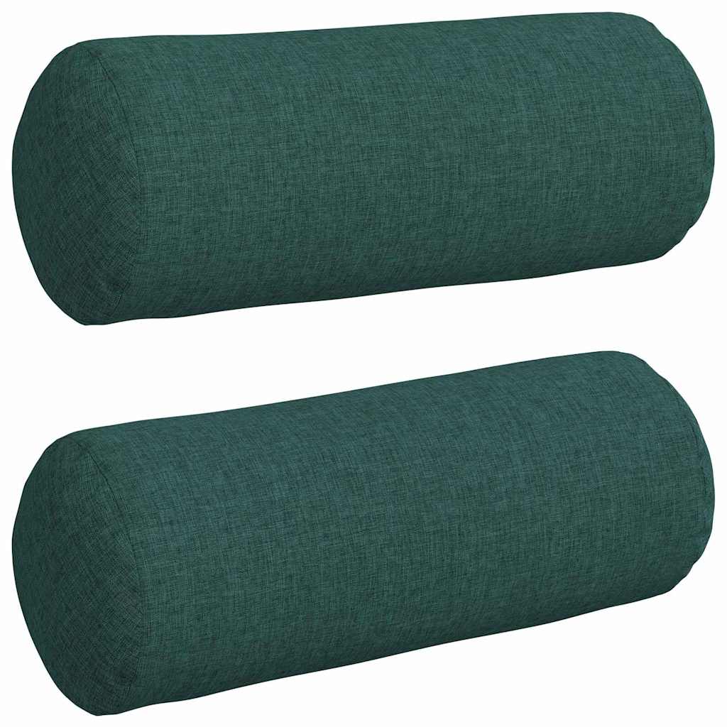 Hengerpárnák 2 pcs Sötétzöld Ø 15 x 40 cm szövet