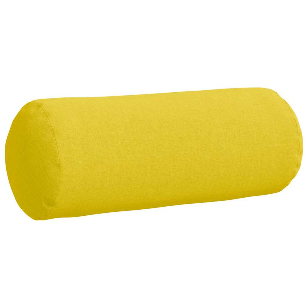Hengerpárnák 2 pcs Világos sárga Ø 15 x 40 cm szövet