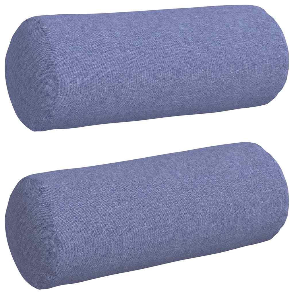 Hengerpárnák 2 pcs Farmerkék Ø 15 x 40 cm szövet