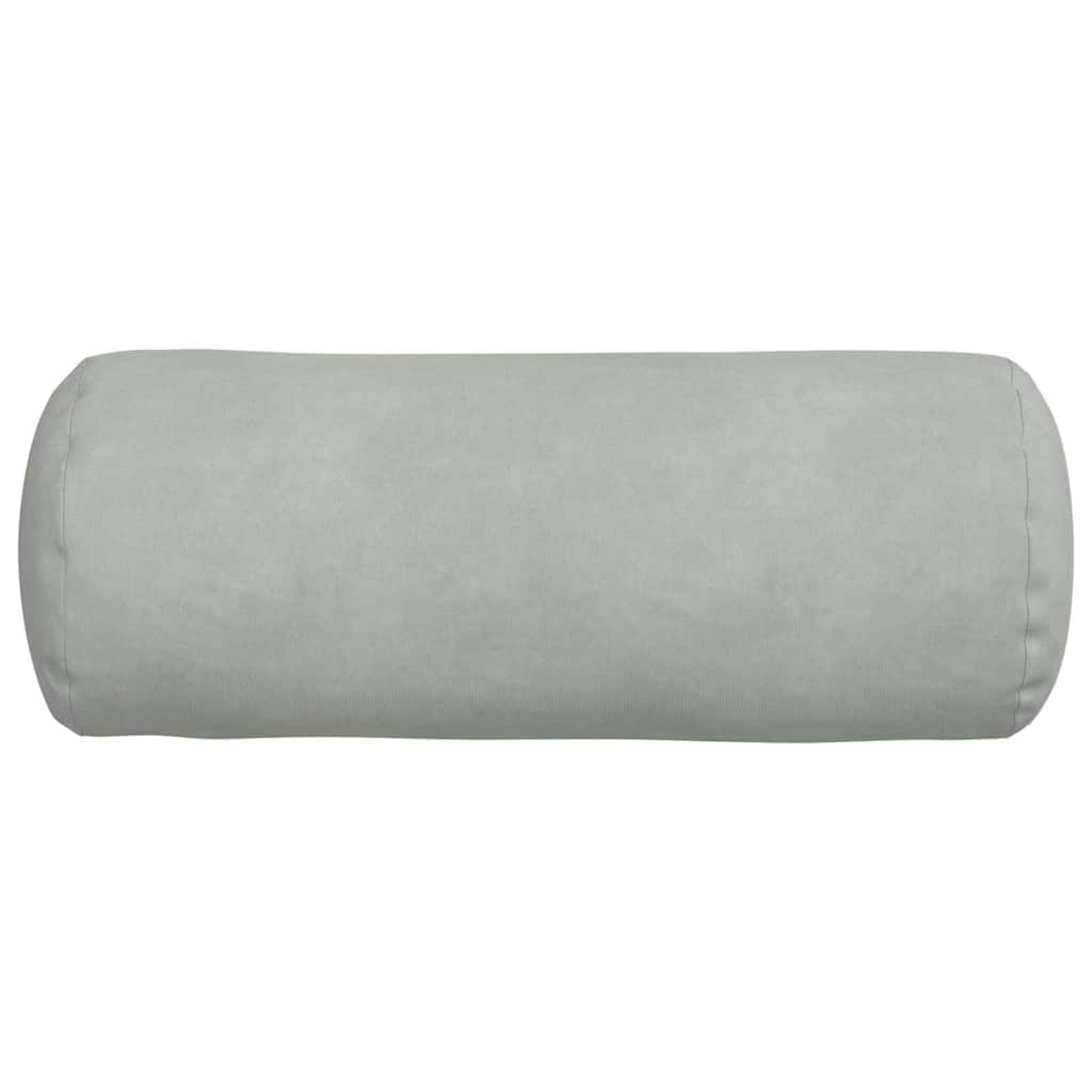 Hengerpárnák 2 pcs Világosszürke Ø 15 x 40 cm Bársonyos szövet