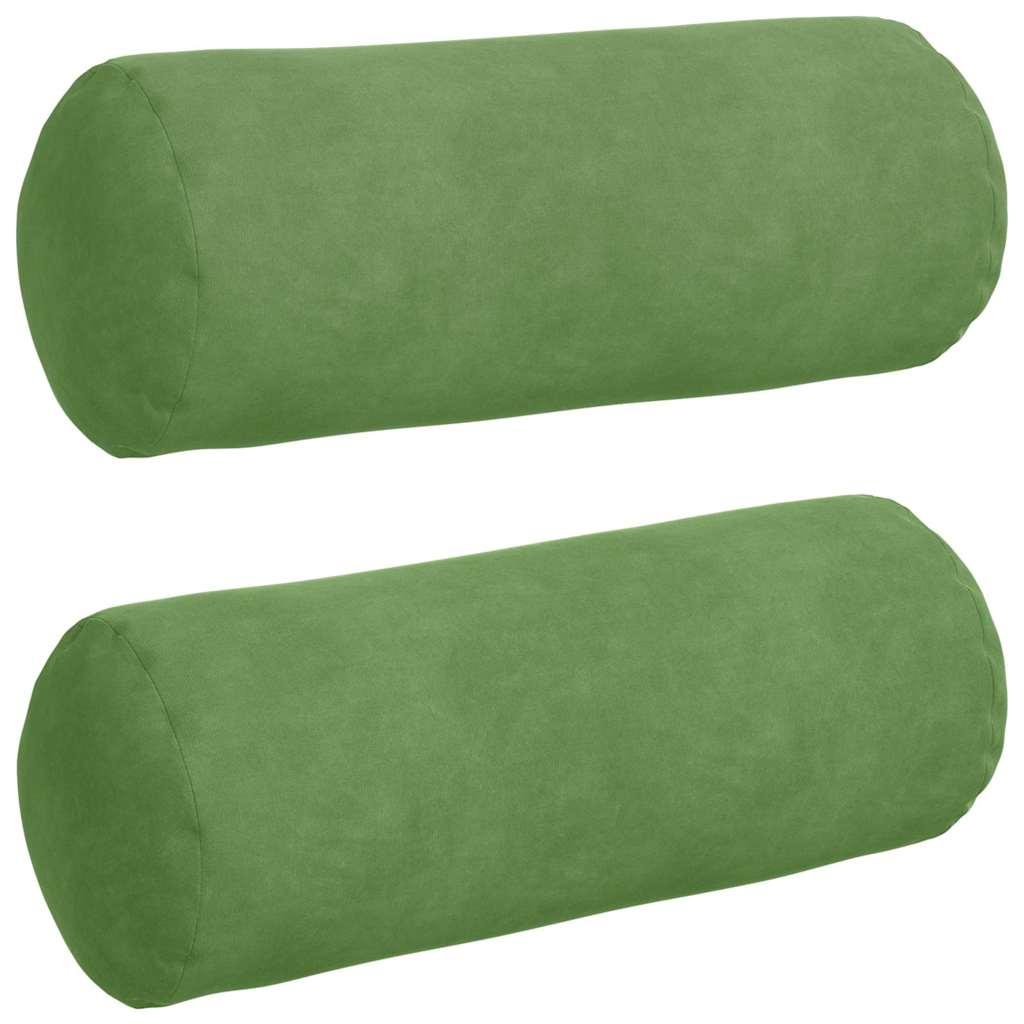 Hengerpárnák 2 pcs Világos zöld Ø 15 x 40 cm Bársonyos szövet