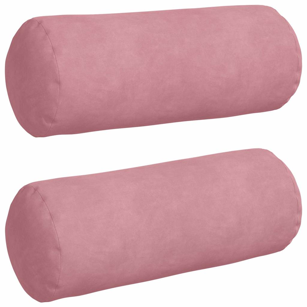 Hengerpárnák 2 pcs Rózsaszín Ø 15 x 40 cm Bársonyos szövet