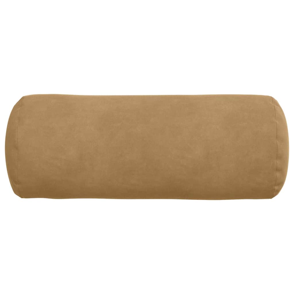 Hengerpárnák 2 pcs Barna Ø 15 x 40 cm Bársonyos szövet