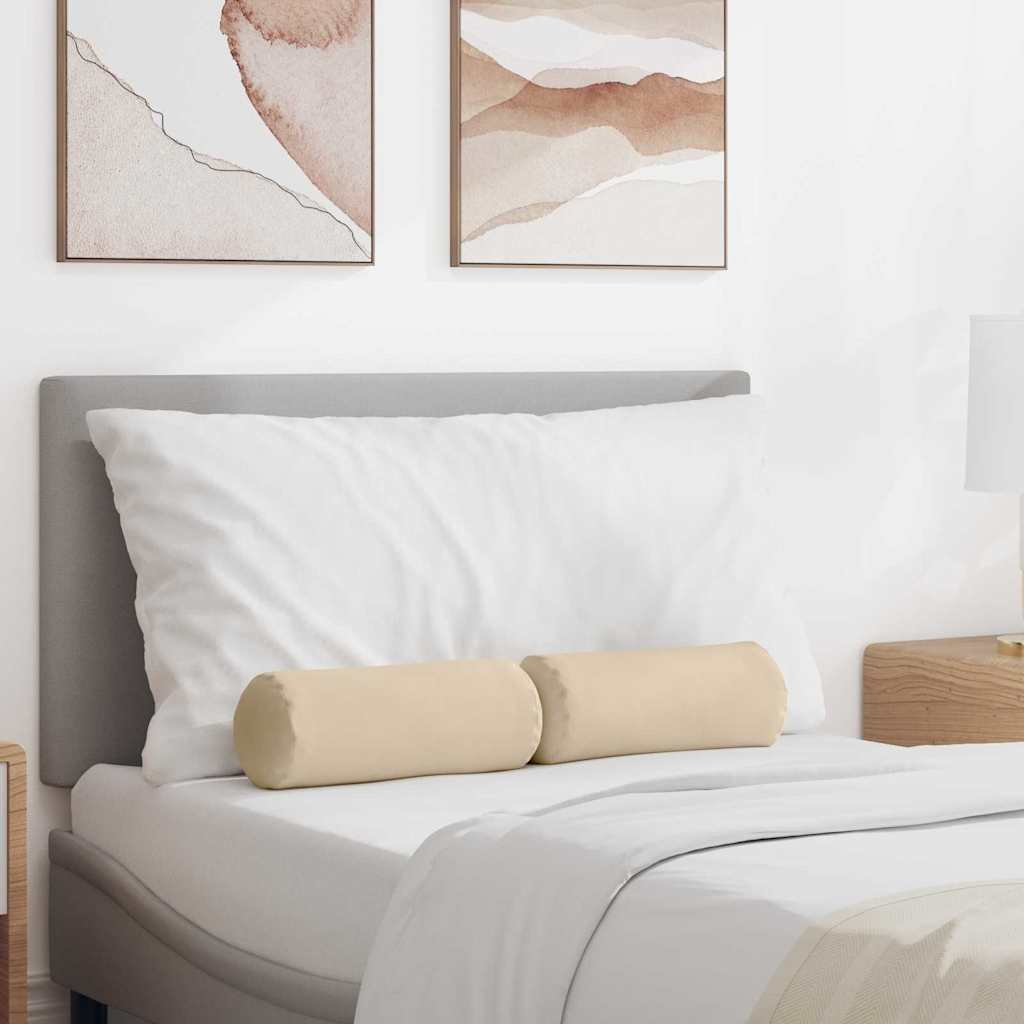 Hengerpárnák 2 pcs Krém Ø 15 x 40 cm Mikroszálas Szövet