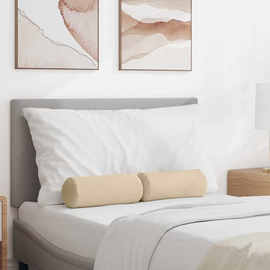 Hengerpárnák 2 pcs Krém Ø 15 x 40 cm Mikroszálas Szövet