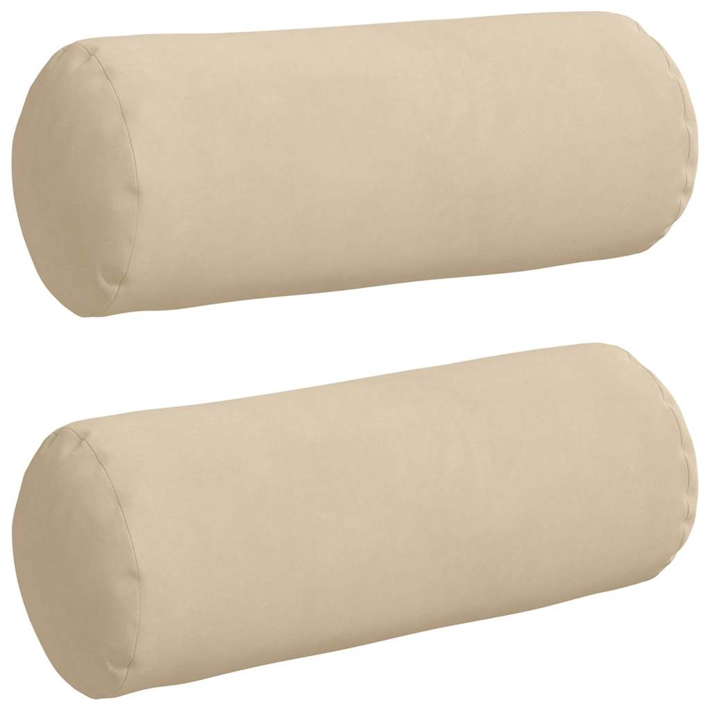 Hengerpárnák 2 pcs Krém Ø 15 x 40 cm Mikroszálas Szövet