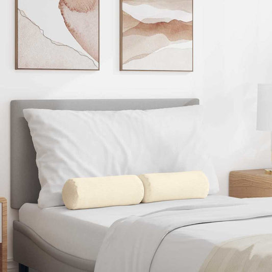 Hengerpárnák 2 pcs Krém Ø 15 x 40 cm Bársonyos szövet