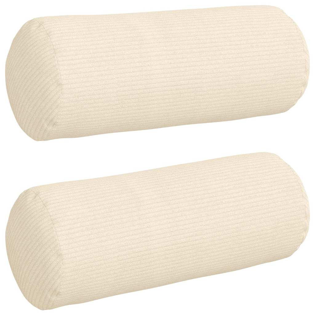 Hengerpárnák 2 pcs Krém Ø 15 x 40 cm Bársonyos szövet
