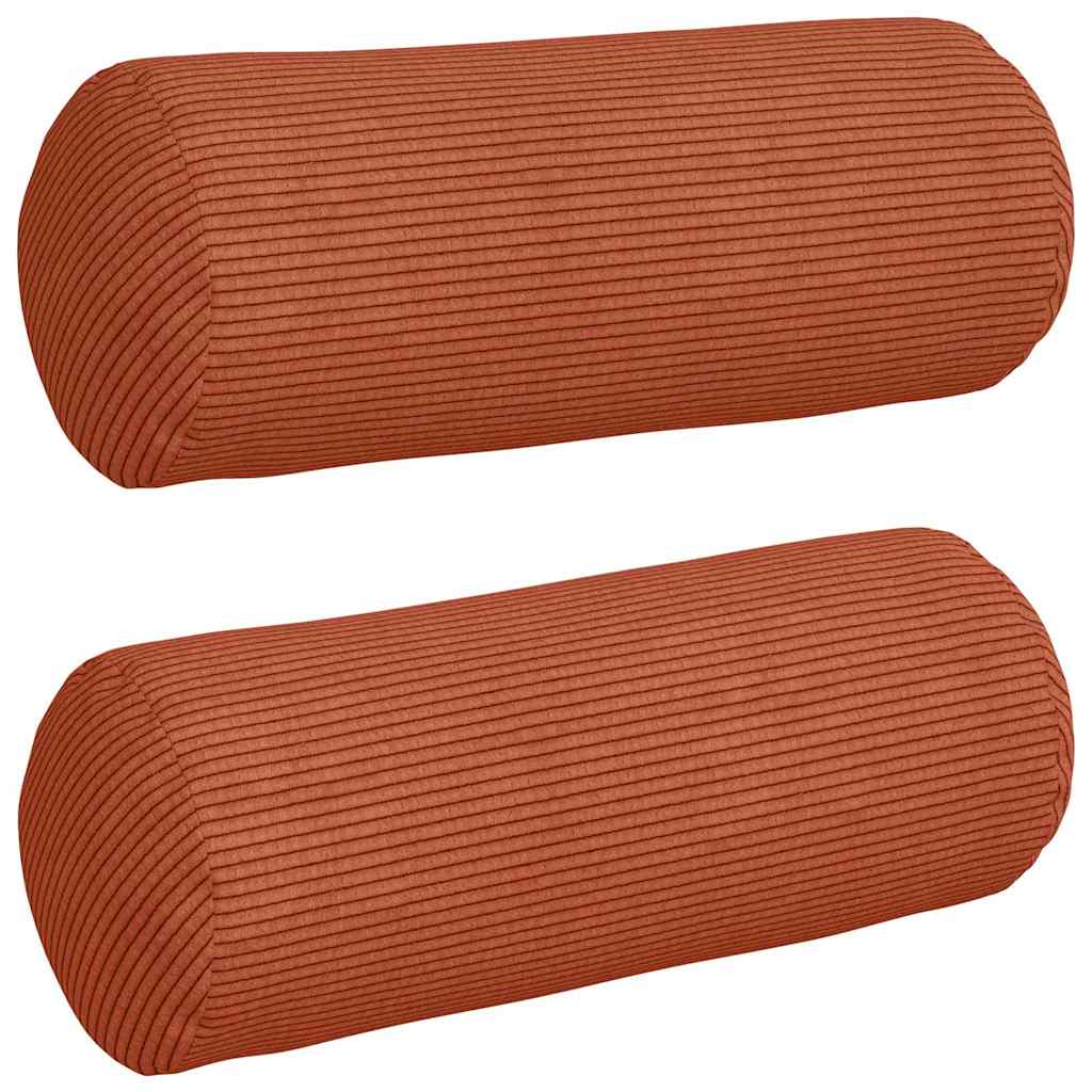Hengerpárnák 2 pcs Piros Narancs Ø 15 x 40 cm Bársonyos szövet