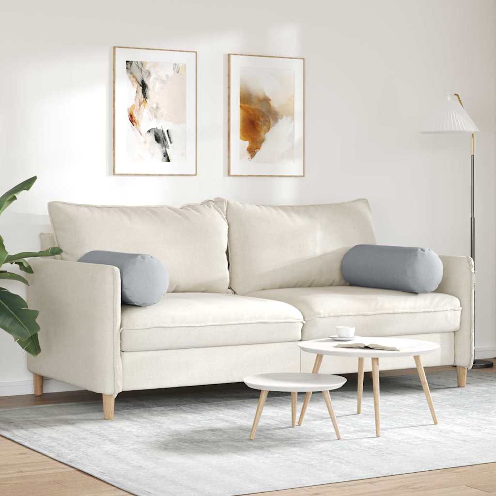 Hengerpárnák 2 pcs Világosszürke Ø 25 x 70 cm szövet