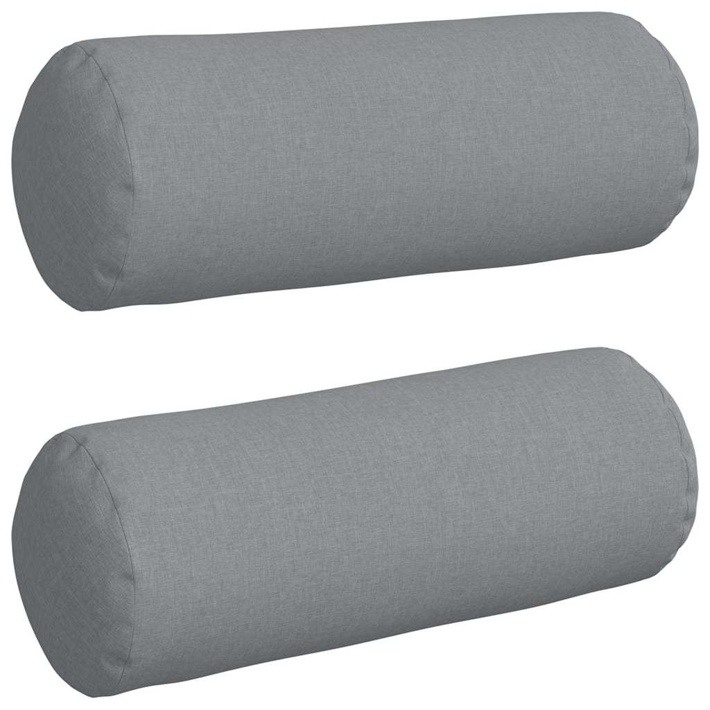 Hengerpárnák 2 pcs Világosszürke Ø 25 x 70 cm szövet