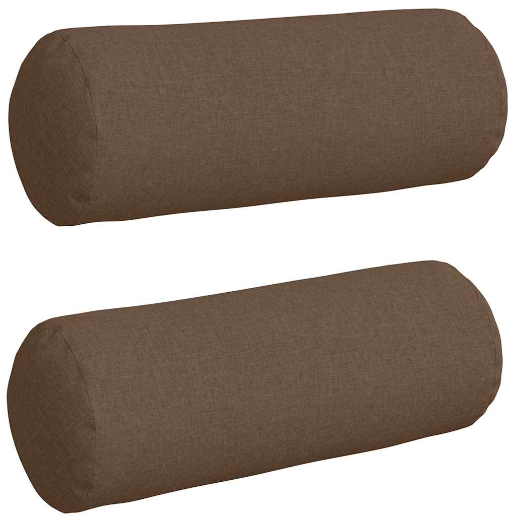 Hengerpárnák 2 pcs Barna Ø 25 x 70 cm szövet