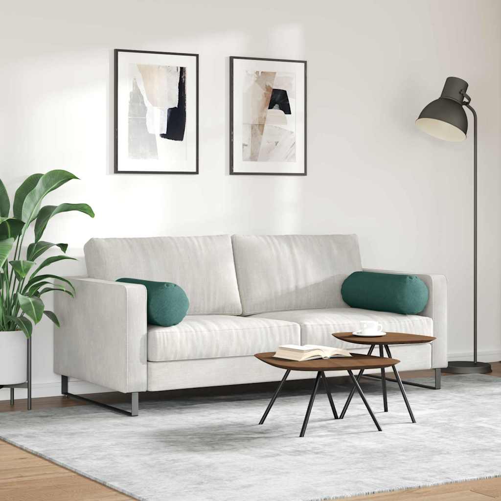 Hengerpárnák 2 pcs Sötétzöld Ø 25 x 70 cm szövet