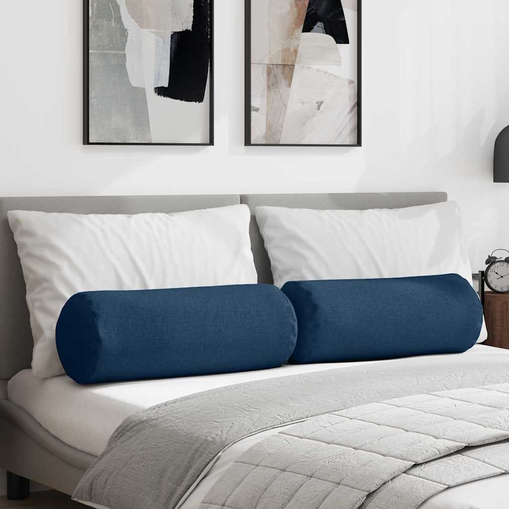 Hengerpárnák 2 pcs Kék Ø 25 x 70 cm szövet