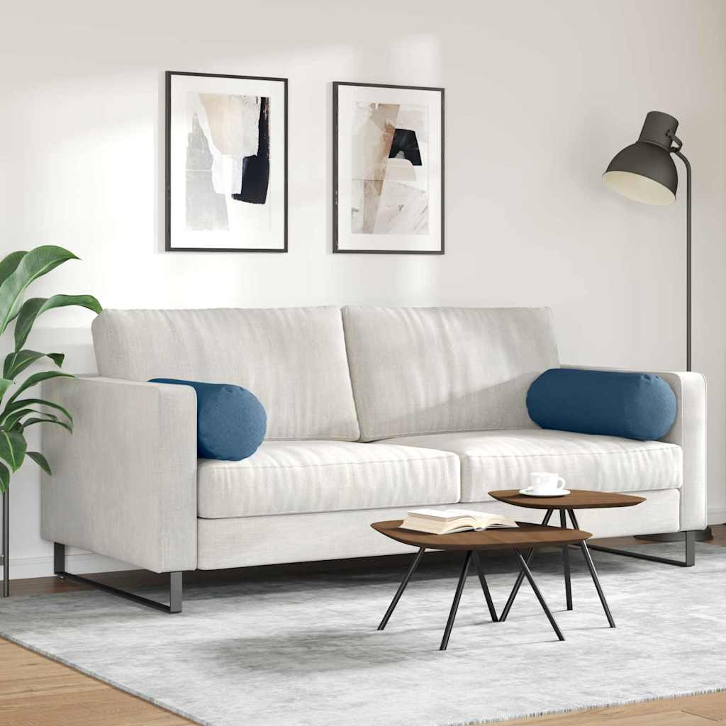 Hengerpárnák 2 pcs Kék Ø 25 x 70 cm szövet