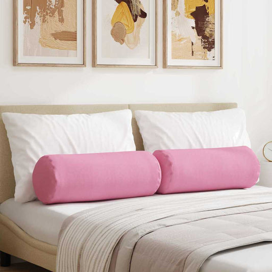 Hengerpárnák 2 pcs Rózsaszín Ø 25 x 70 cm szövet