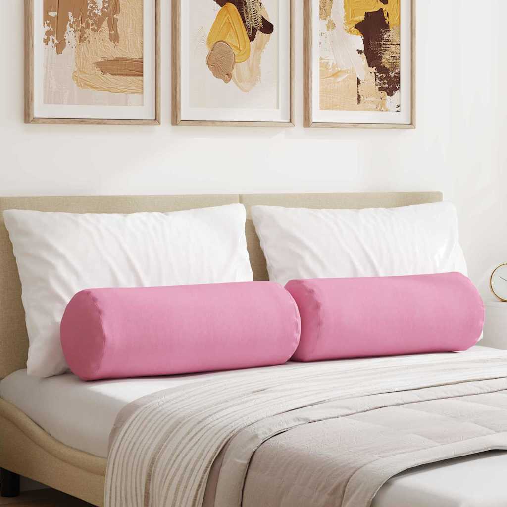 Hengerpárnák 2 pcs Rózsaszín Ø 25 x 70 cm szövet