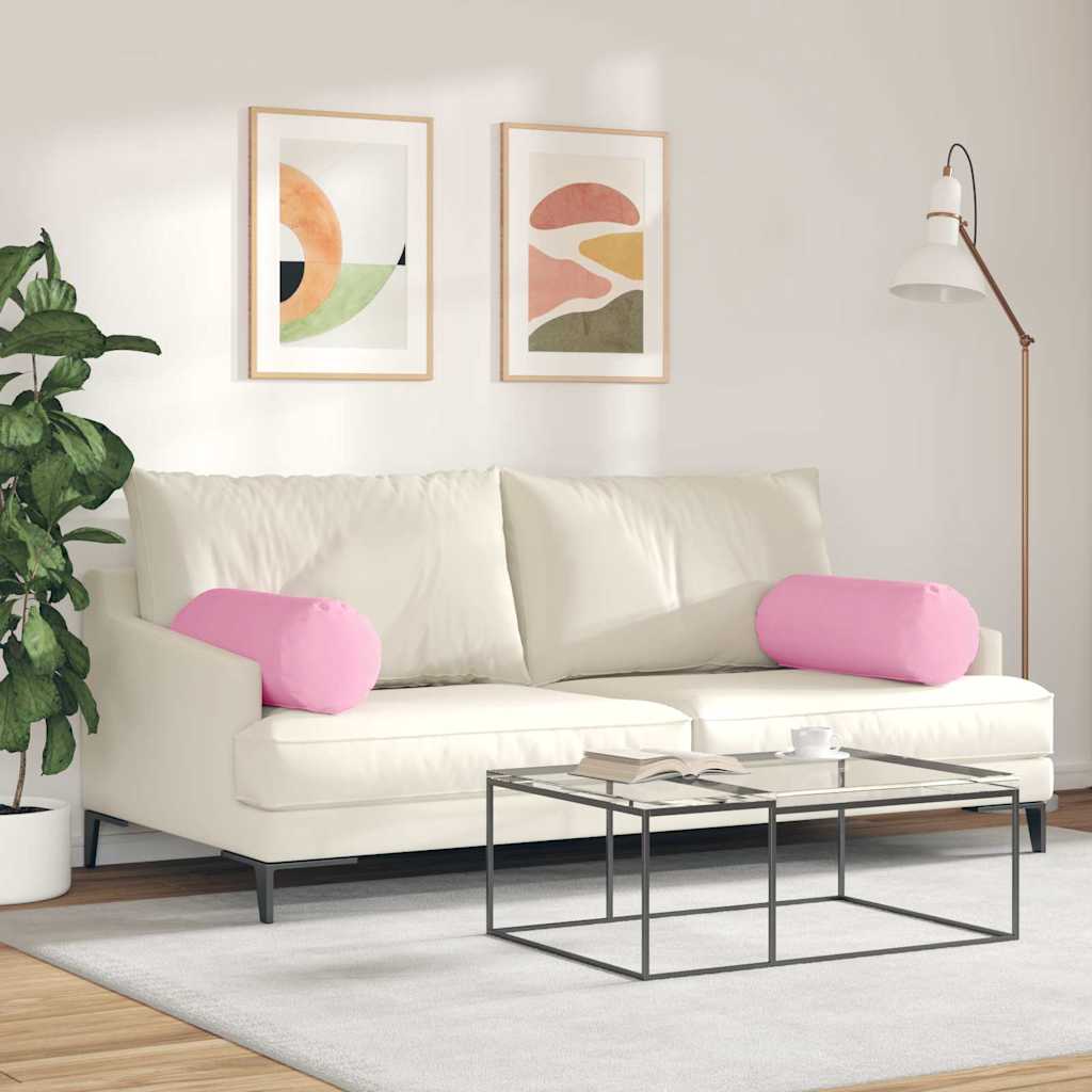 Hengerpárnák 2 pcs Rózsaszín Ø 25 x 70 cm szövet