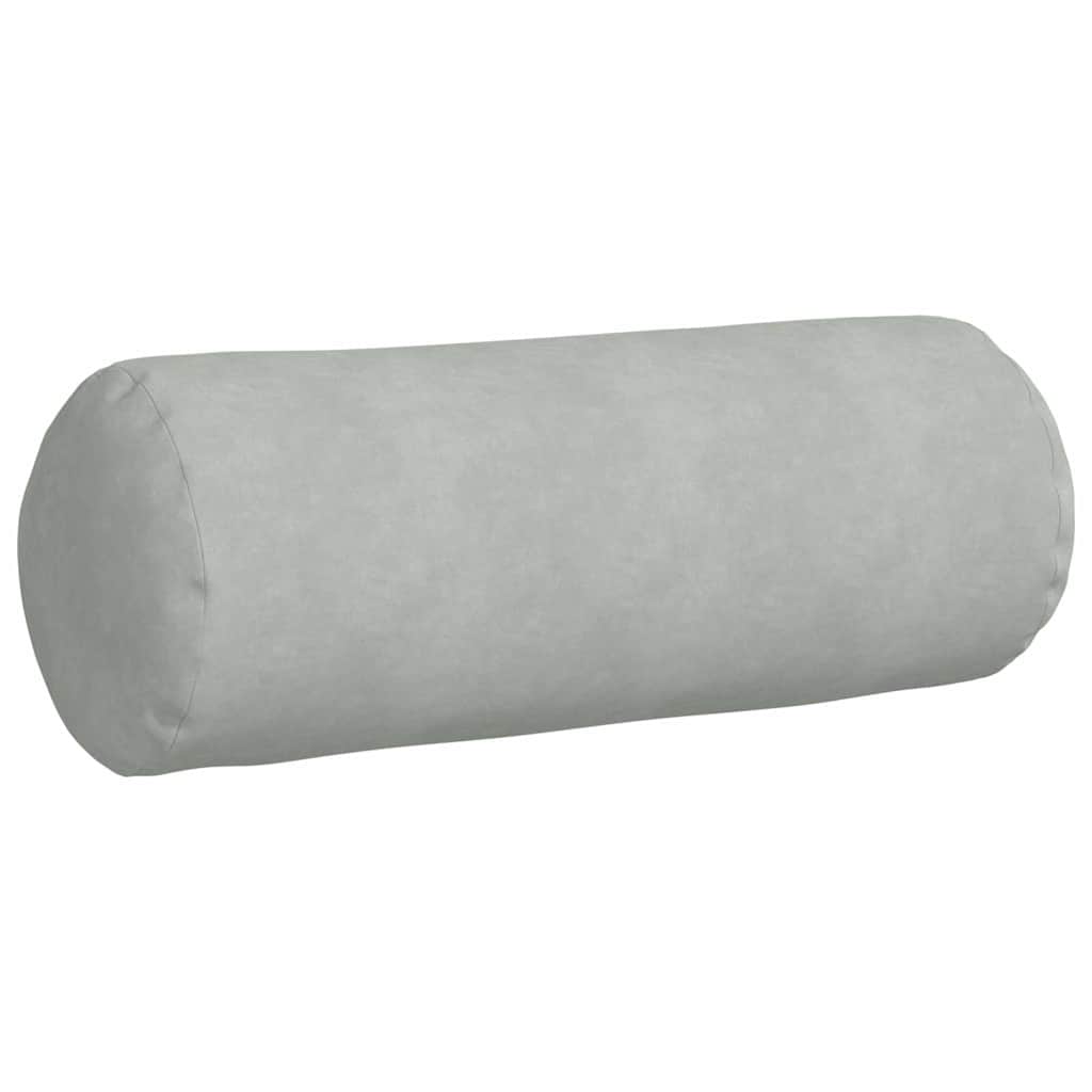 Hengerpárnák 2 pcs Világosszürke Ø 25 x 70 cm Bársonyos szövet