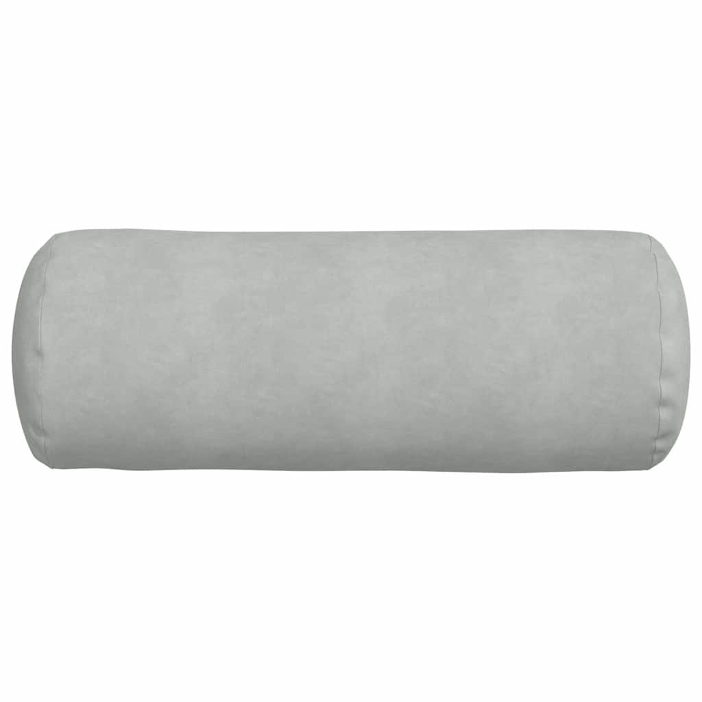 Hengerpárnák 2 pcs Világosszürke Ø 25 x 70 cm Bársonyos szövet