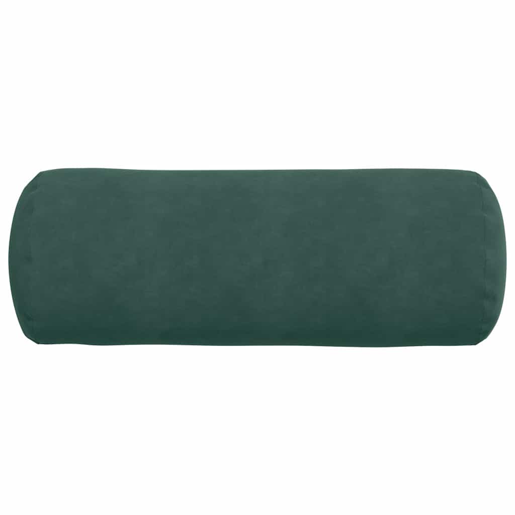 Hengerpárnák 2 pcs Sötétzöld Ø 25 x 70 cm Bársonyos szövet