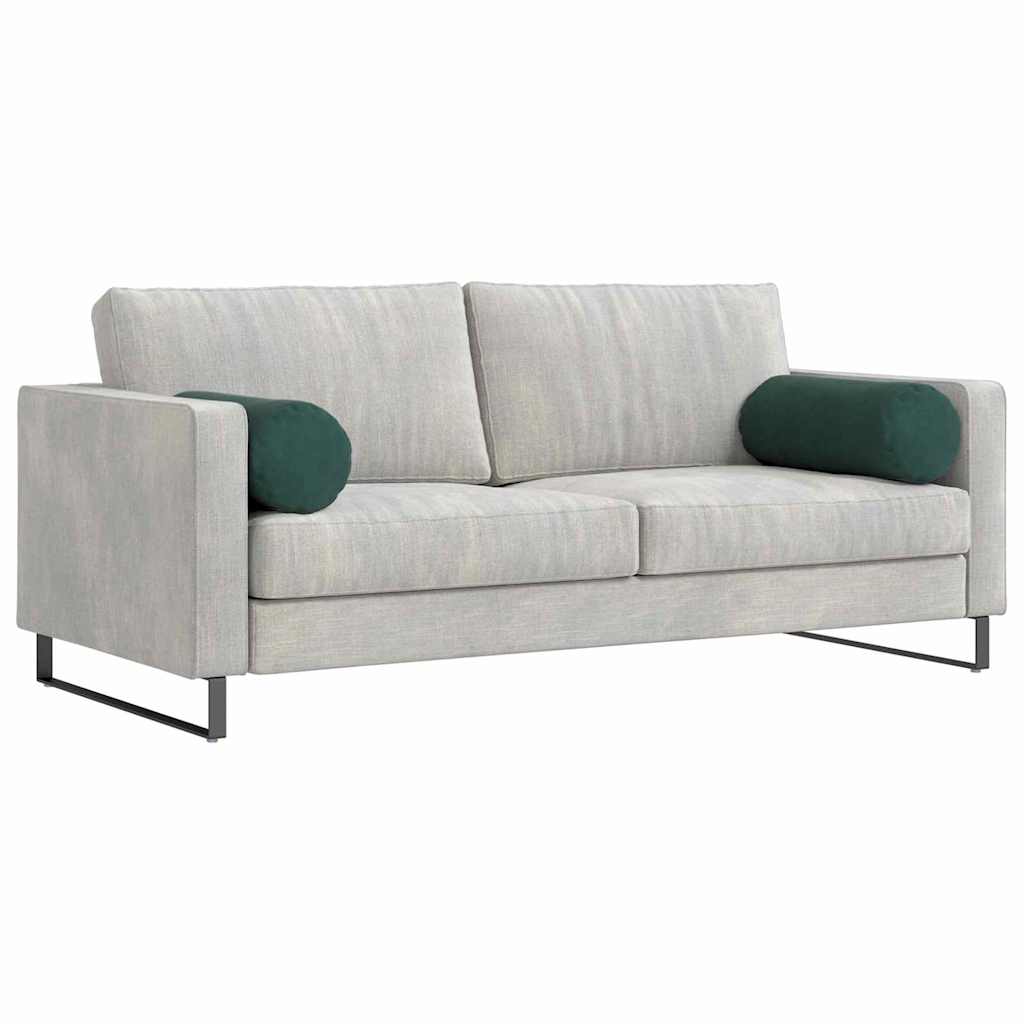 Hengerpárnák 2 pcs Sötétzöld Ø 25 x 70 cm Bársonyos szövet