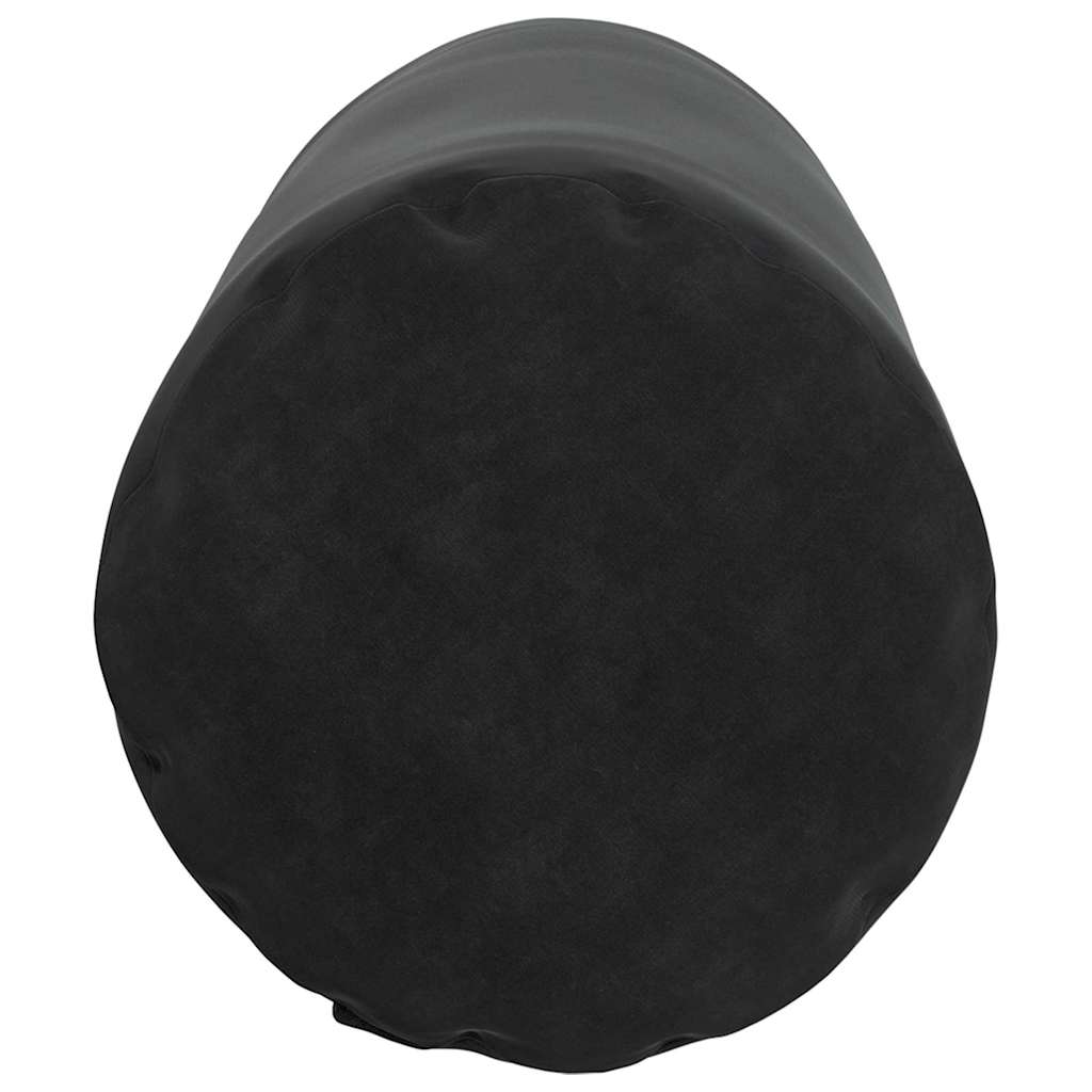 Hengerpárnák 2 pcs Fekete Ø 25 x 70 cm Bársonyos szövet