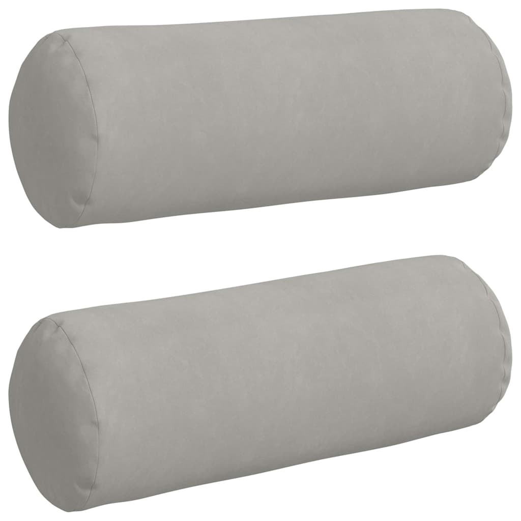 Hengerpárnák 2 pcs Világosszürke Ø 25 x 70 cm