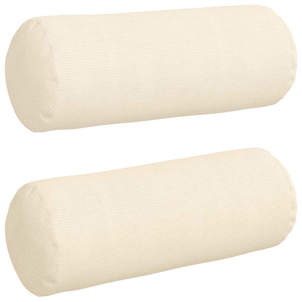 Hengerpárnák 2 pcs Krém Ø 25 x 70 cm Bársonyos szövet