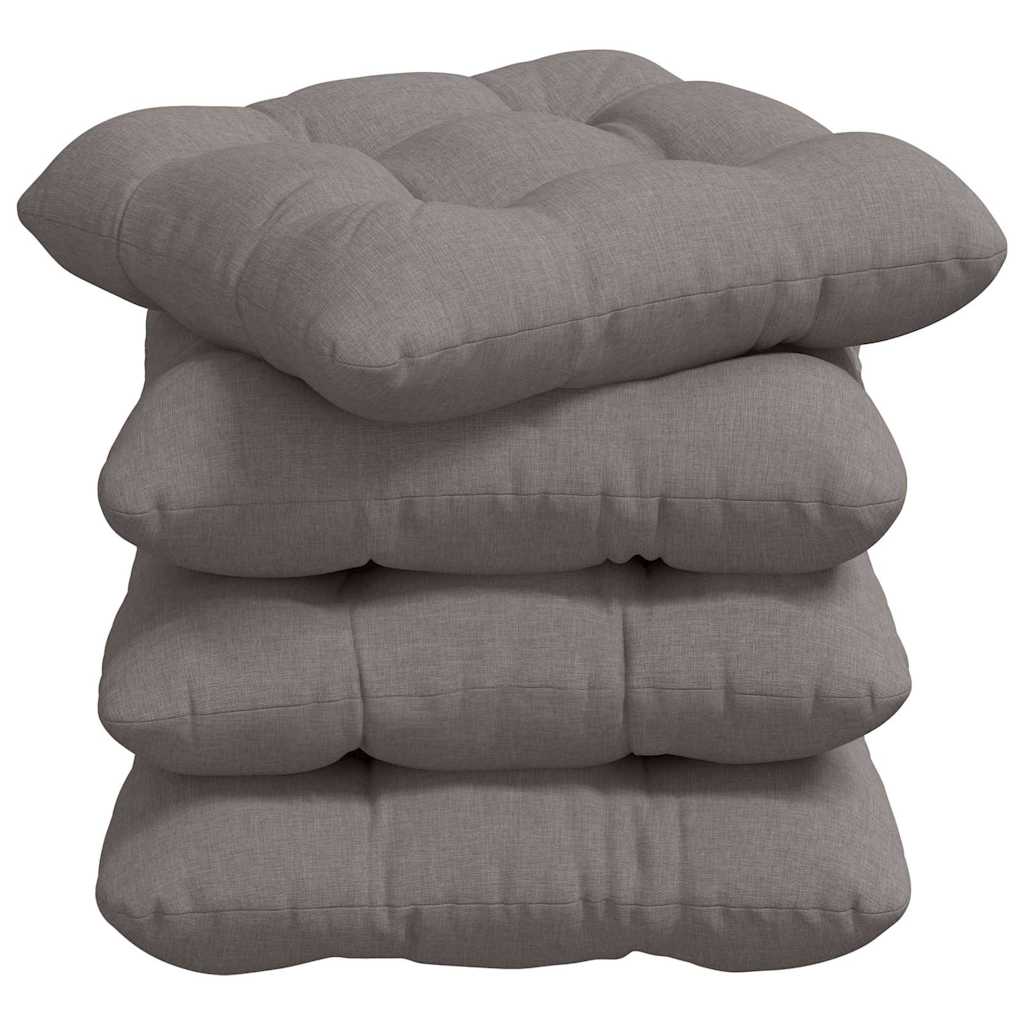 Ülőpárnák 4 pcs Szövet Tópszínű 40 x 40 x 12 cm