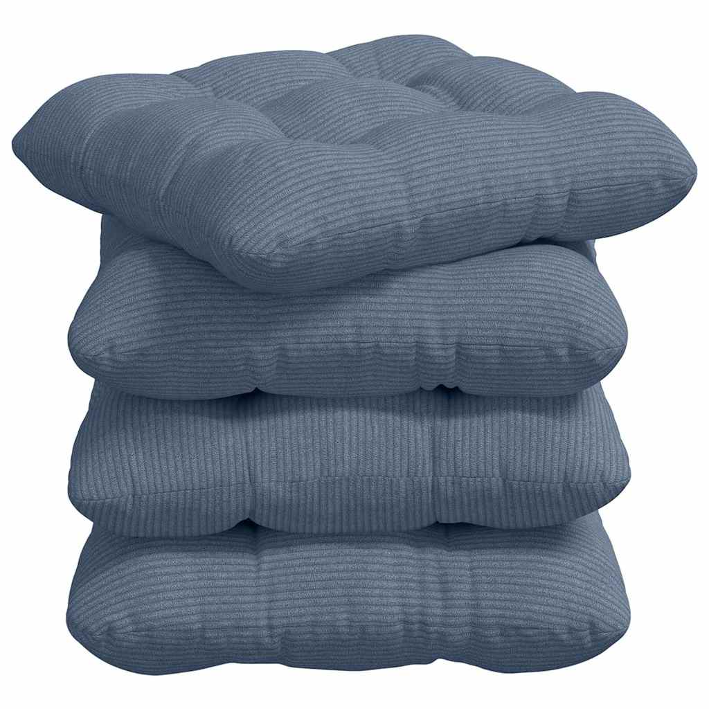 Ülőpárnák 4 pcs Bársonyos szövet Kék 40 x 40 cm