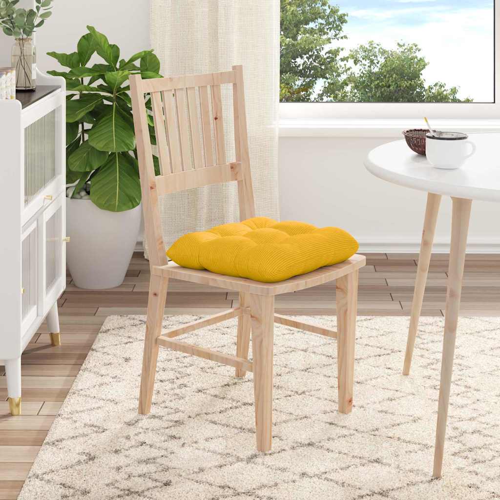 Ülőpárnák 4 pcs Bársonyos szövet Világos sárga 40 x 40 cm
