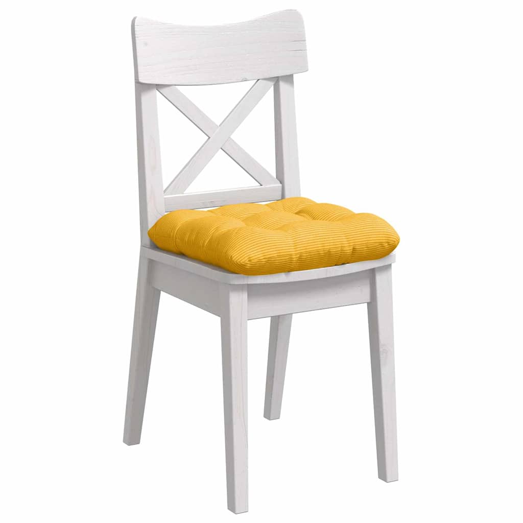 Ülőpárnák 4 pcs Bársonyos szövet Világos sárga 40 x 40 cm