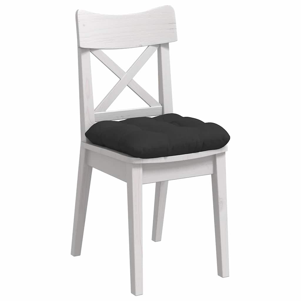 Ülőpárnák 4 pcs Mikroszálas Szövet Fekete 45 x 45 cm