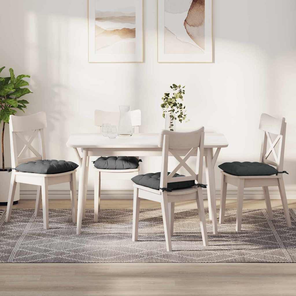 Ülőpárnák 4 pcs Sötétszürke 40 x 40 x 6 cm szövet