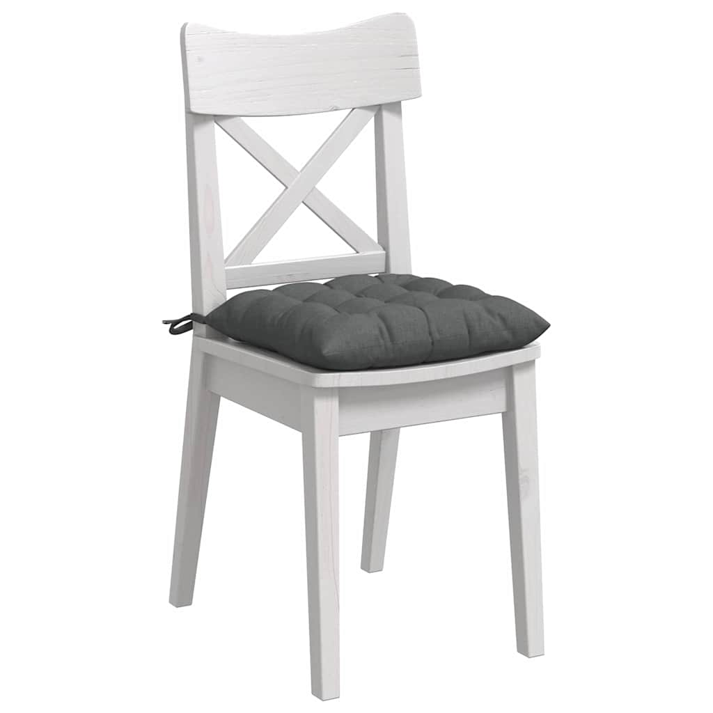 Ülőpárnák 4 pcs Szövet Sötétszürke 40 x 40 x 6 cm