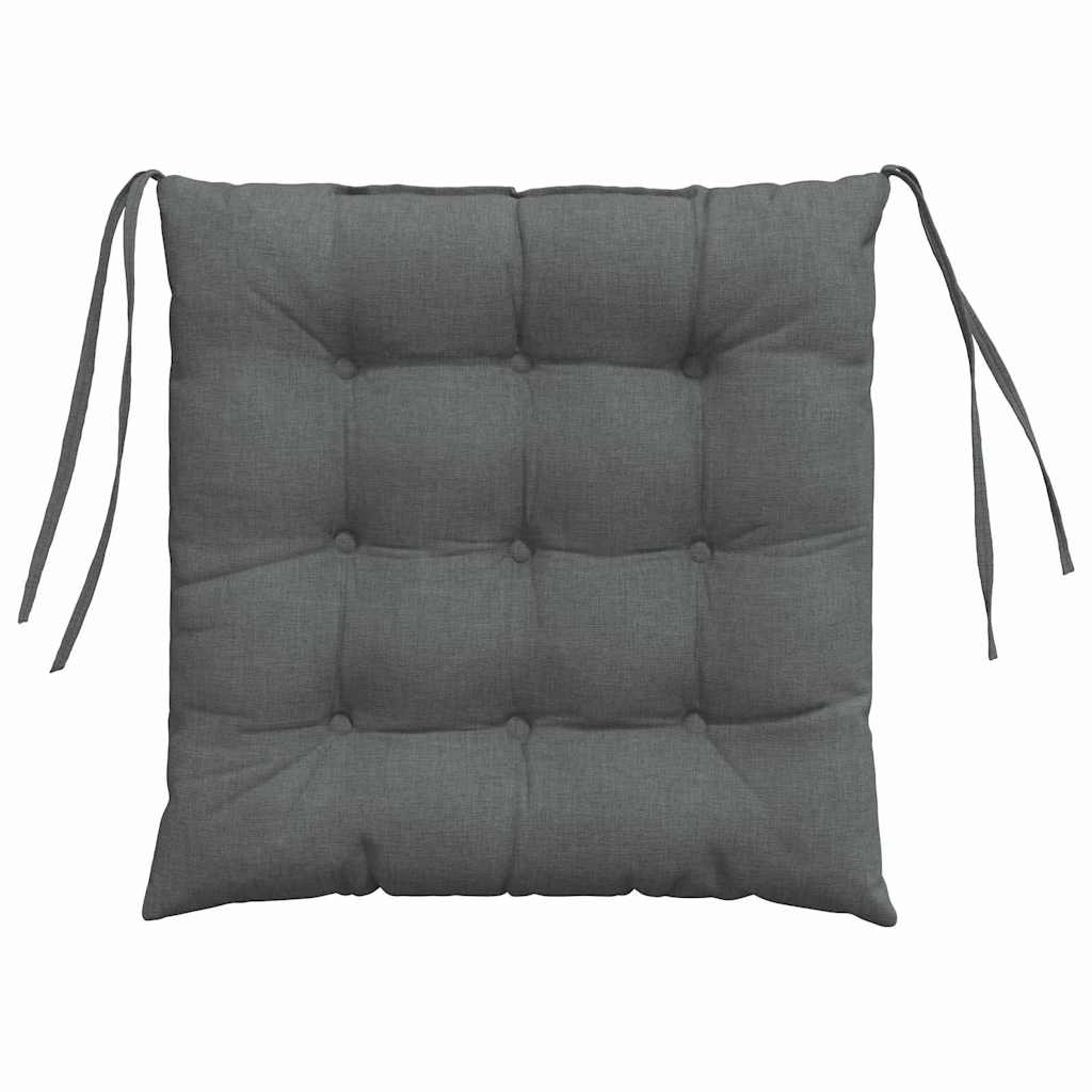 Ülőpárnák 4 pcs Szövet Sötétszürke 40 x 40 x 6 cm
