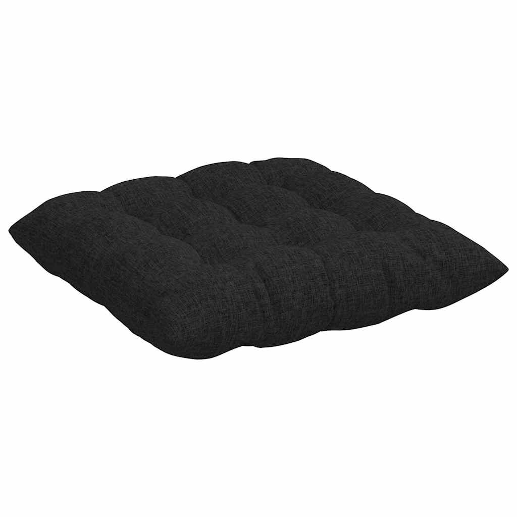 Ülőpárnák 4 pcs Szövet Fekete 40 x 40 x 6 cm