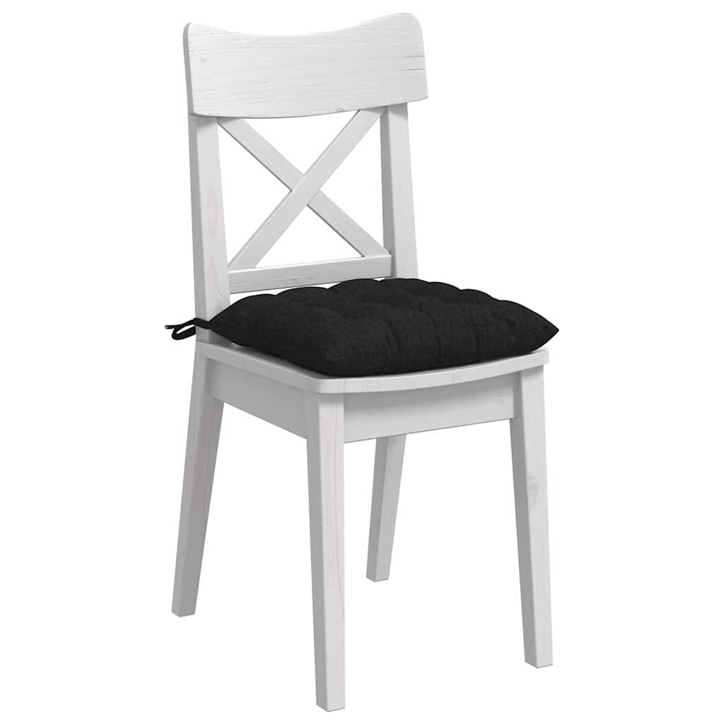 Ülőpárnák 4 pcs Szövet Fekete 40 x 40 x 6 cm