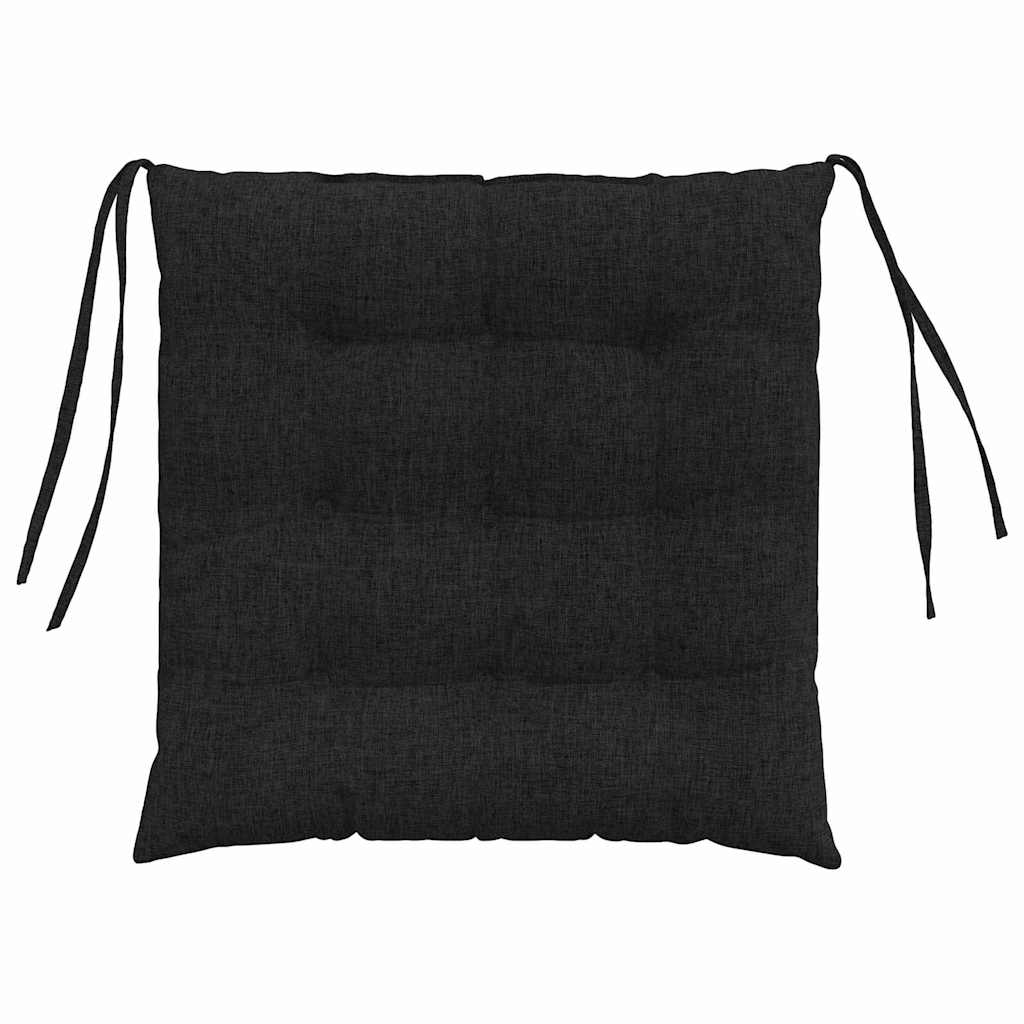 Ülőpárnák 4 pcs Szövet Fekete 40 x 40 x 6 cm
