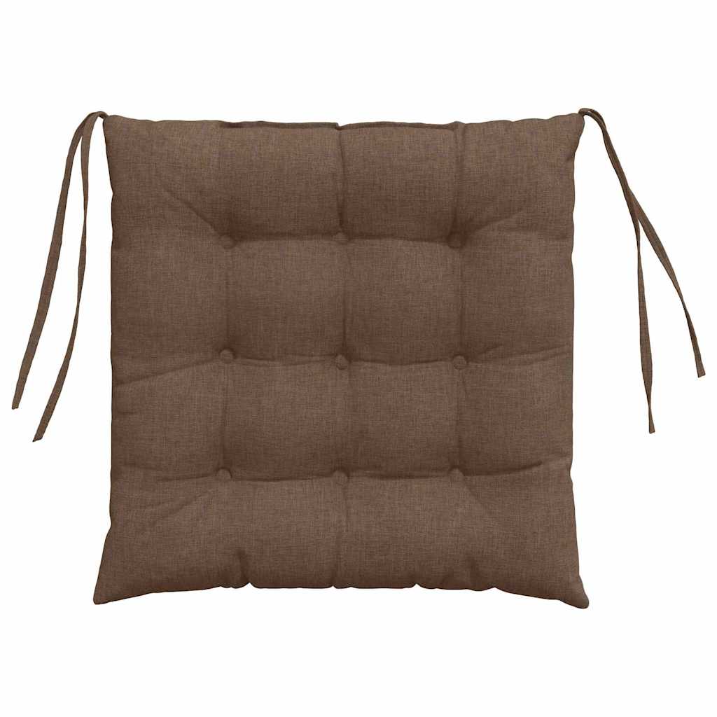 Ülőpárnák 4 pcs Szövet Barna 40 x 40 x 6 cm