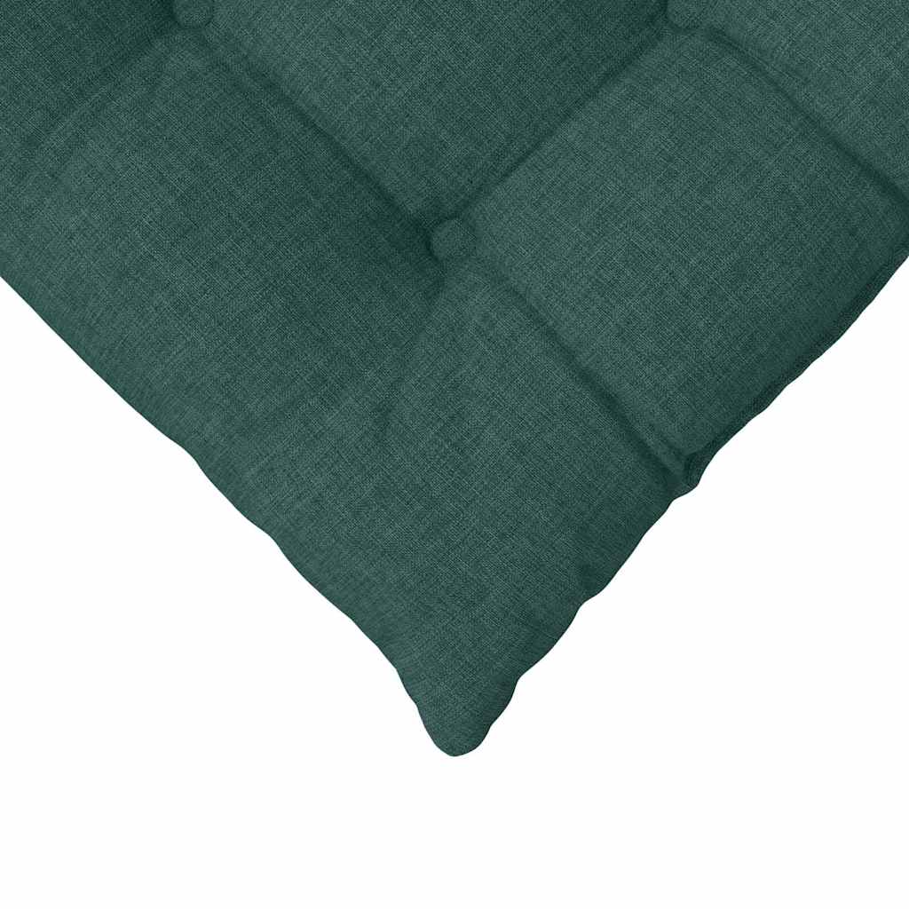 Ülőpárnák 4 pcs Szövet Sötétzöld 40 x 40 x 6 cm