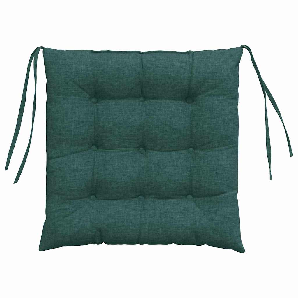Ülőpárnák 4 pcs Szövet Sötétzöld 40 x 40 x 6 cm