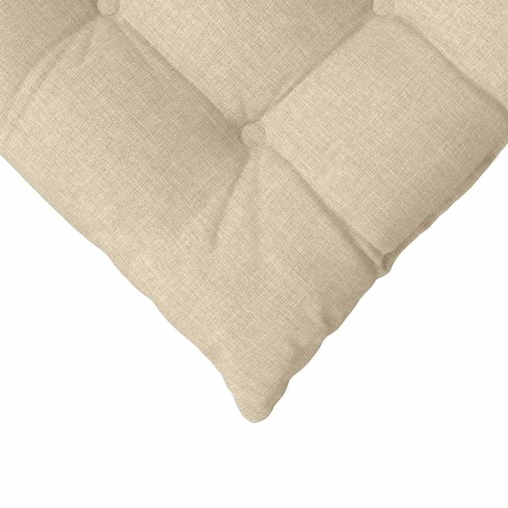 Ülőpárnák 4 pcs Szövet Krémszínű 40 x 40 x 6 cm