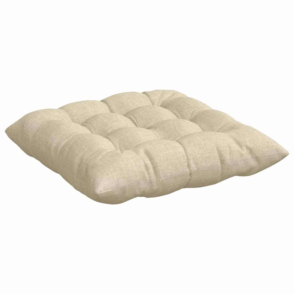 Ülőpárnák 4 pcs Szövet Krémszínű 40 x 40 x 6 cm