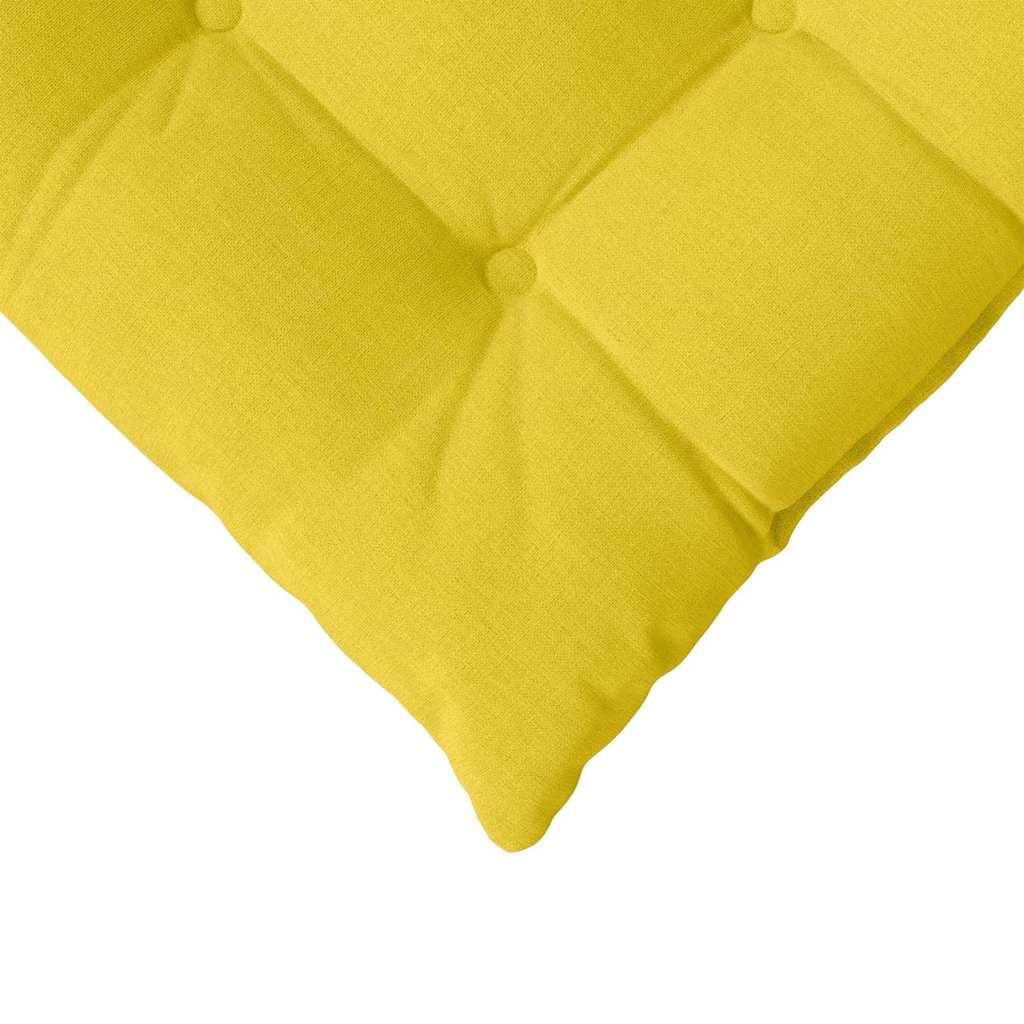 Ülőpárnák 4 pcs Szövet Világos sárga 40 x 40 x 6 cm