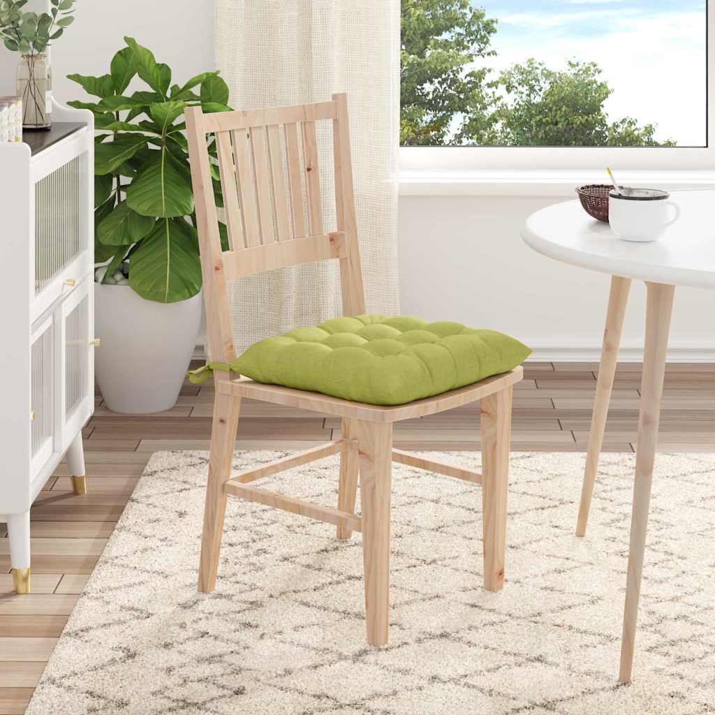 Ülőpárnák 4 pcs Szövet Világos zöld 40 x 40 x 6 cm