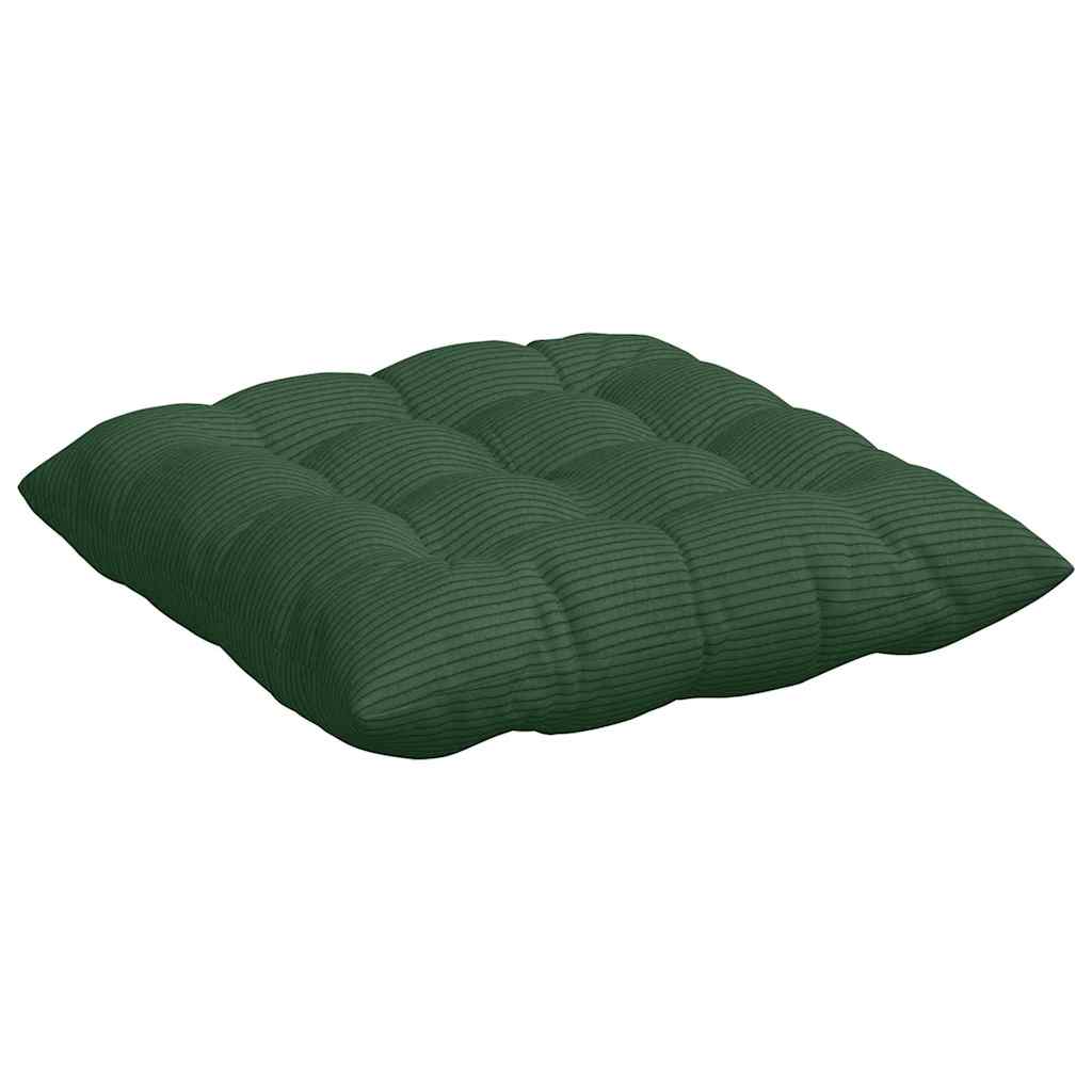 Ülőpárnák 4 pcs Bársonyos szövet Sötétzöld 40 x 40 x 6 cm