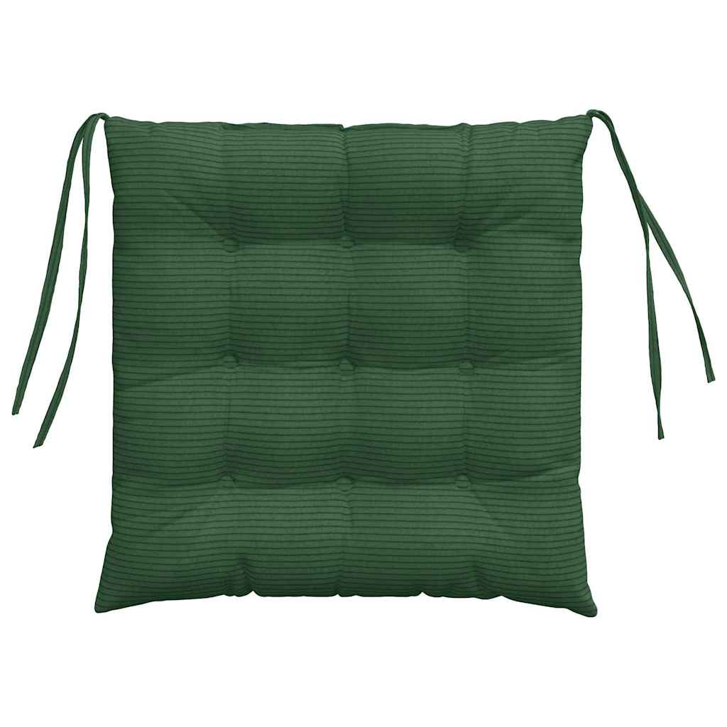 Ülőpárnák 4 pcs Bársonyos szövet Sötétzöld 40 x 40 x 6 cm