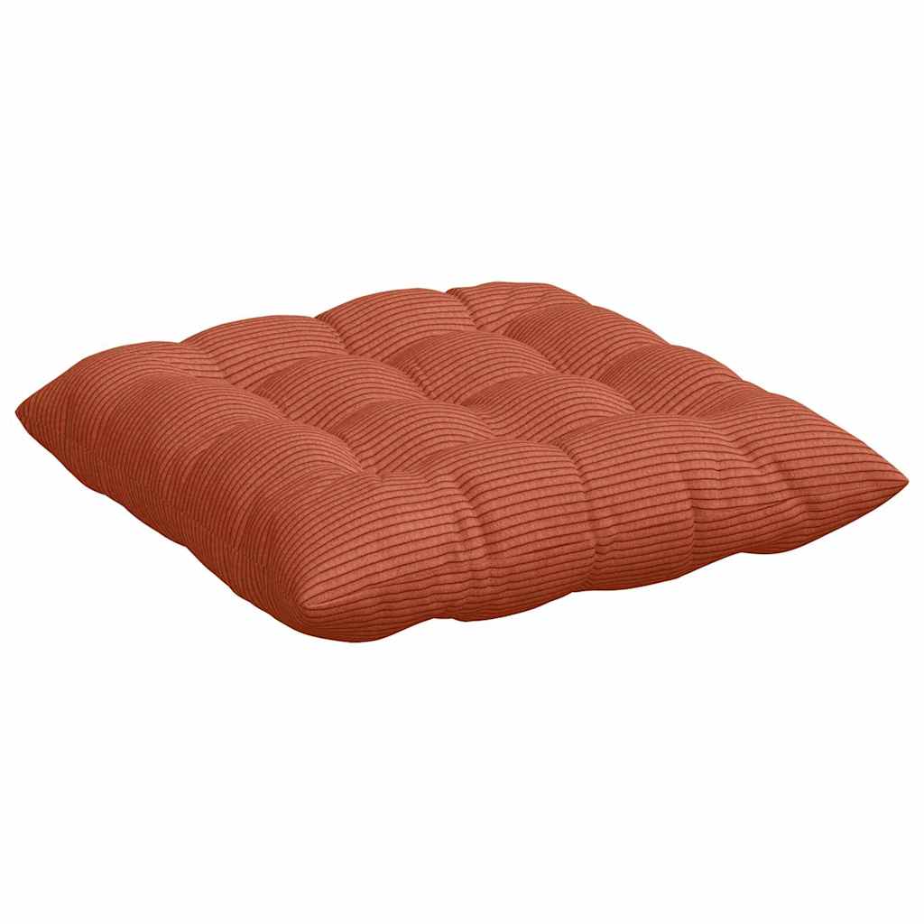 Ülőpárnák 4 pcs Bársonyos szövet Piros Narancs 40 x 40 x 6 cm